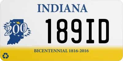 IN license plate 189ID