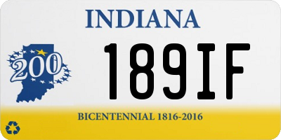 IN license plate 189IF