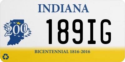 IN license plate 189IG