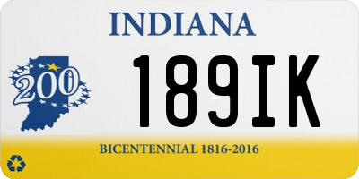 IN license plate 189IK