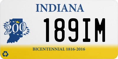 IN license plate 189IM