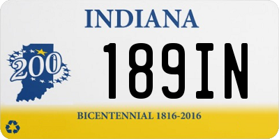 IN license plate 189IN