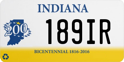 IN license plate 189IR