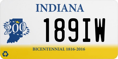 IN license plate 189IW