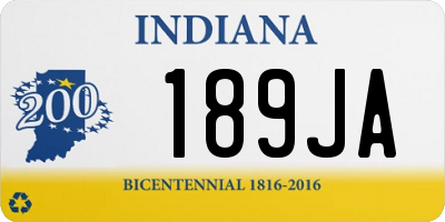 IN license plate 189JA