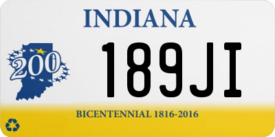 IN license plate 189JI