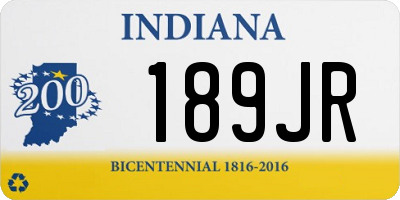 IN license plate 189JR