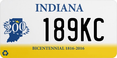 IN license plate 189KC