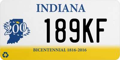 IN license plate 189KF