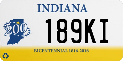 IN license plate 189KI
