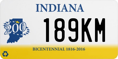 IN license plate 189KM