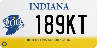 IN license plate 189KT