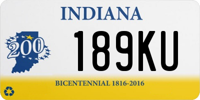 IN license plate 189KU