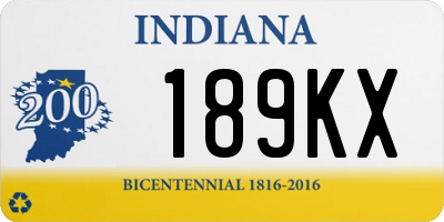 IN license plate 189KX