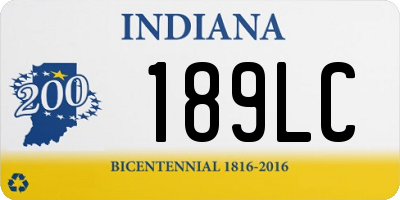 IN license plate 189LC