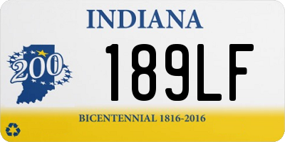 IN license plate 189LF