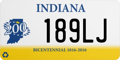 IN license plate 189LJ