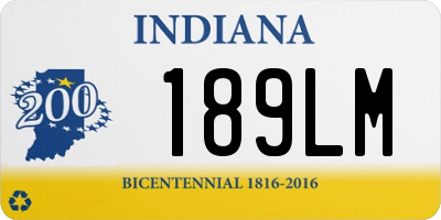 IN license plate 189LM