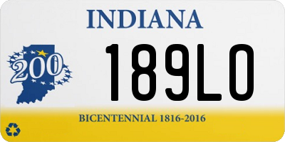 IN license plate 189LO