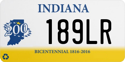 IN license plate 189LR