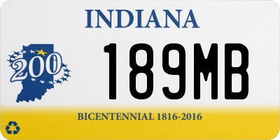 IN license plate 189MB