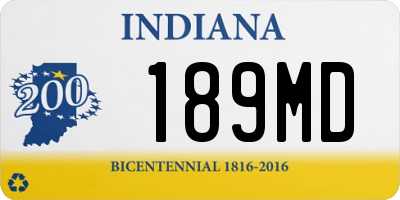 IN license plate 189MD