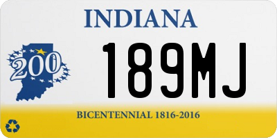 IN license plate 189MJ