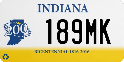 IN license plate 189MK