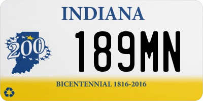 IN license plate 189MN