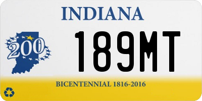 IN license plate 189MT