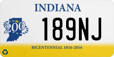 IN license plate 189NJ