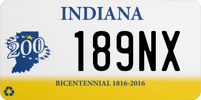 IN license plate 189NX