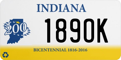 IN license plate 189OK