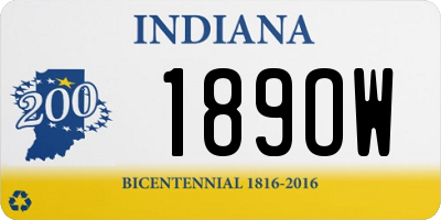 IN license plate 189OW