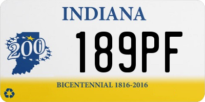 IN license plate 189PF