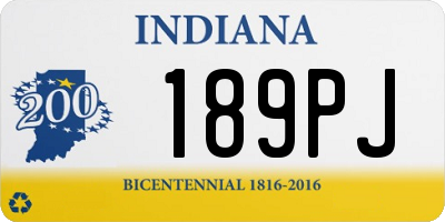 IN license plate 189PJ