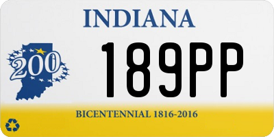 IN license plate 189PP