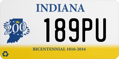 IN license plate 189PU