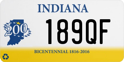 IN license plate 189QF