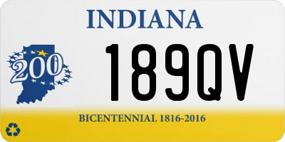 IN license plate 189QV