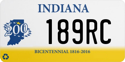 IN license plate 189RC
