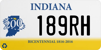 IN license plate 189RH