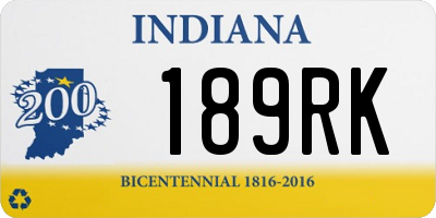 IN license plate 189RK