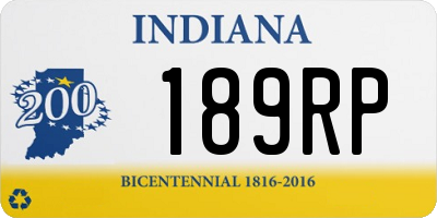 IN license plate 189RP