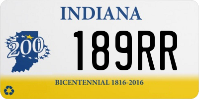 IN license plate 189RR