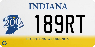 IN license plate 189RT