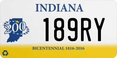 IN license plate 189RY