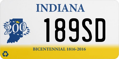 IN license plate 189SD