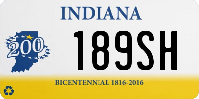 IN license plate 189SH