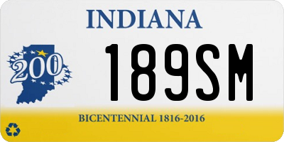 IN license plate 189SM